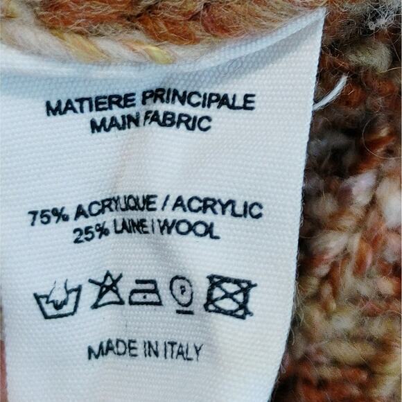 Vanessa Bruno Pullover Wool Blend Raglan Crewneck Sweater Multicolor Womens S - Picture 7 of 8